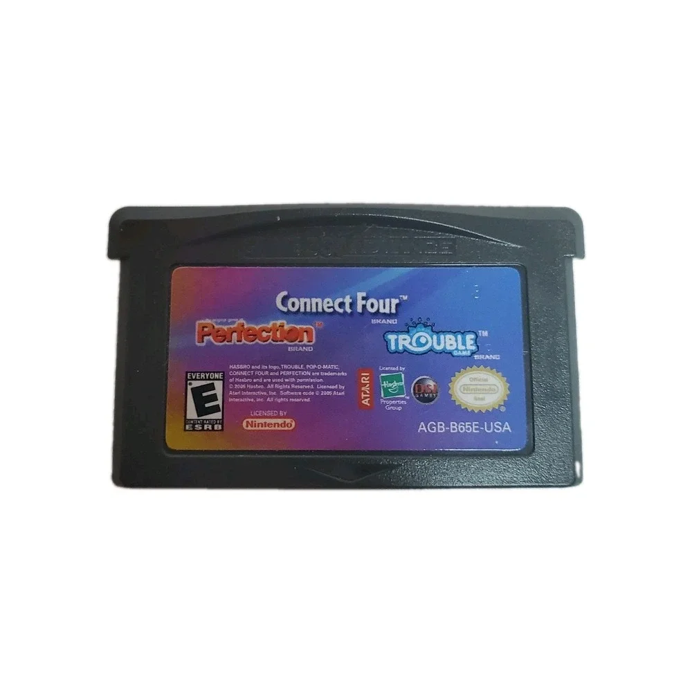 Connect Four/Perfection/Trouble (Nintendo Game Boy Advance, 2005) Cartridge ONLY